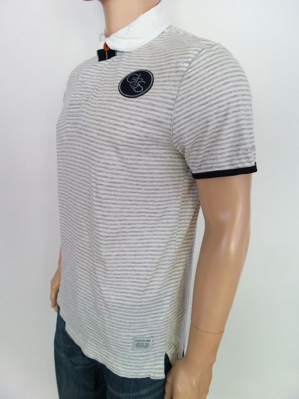 G-Star T. M Gris Polo de hombre Algodón 100% Manga corta - Imagen 2 de 5