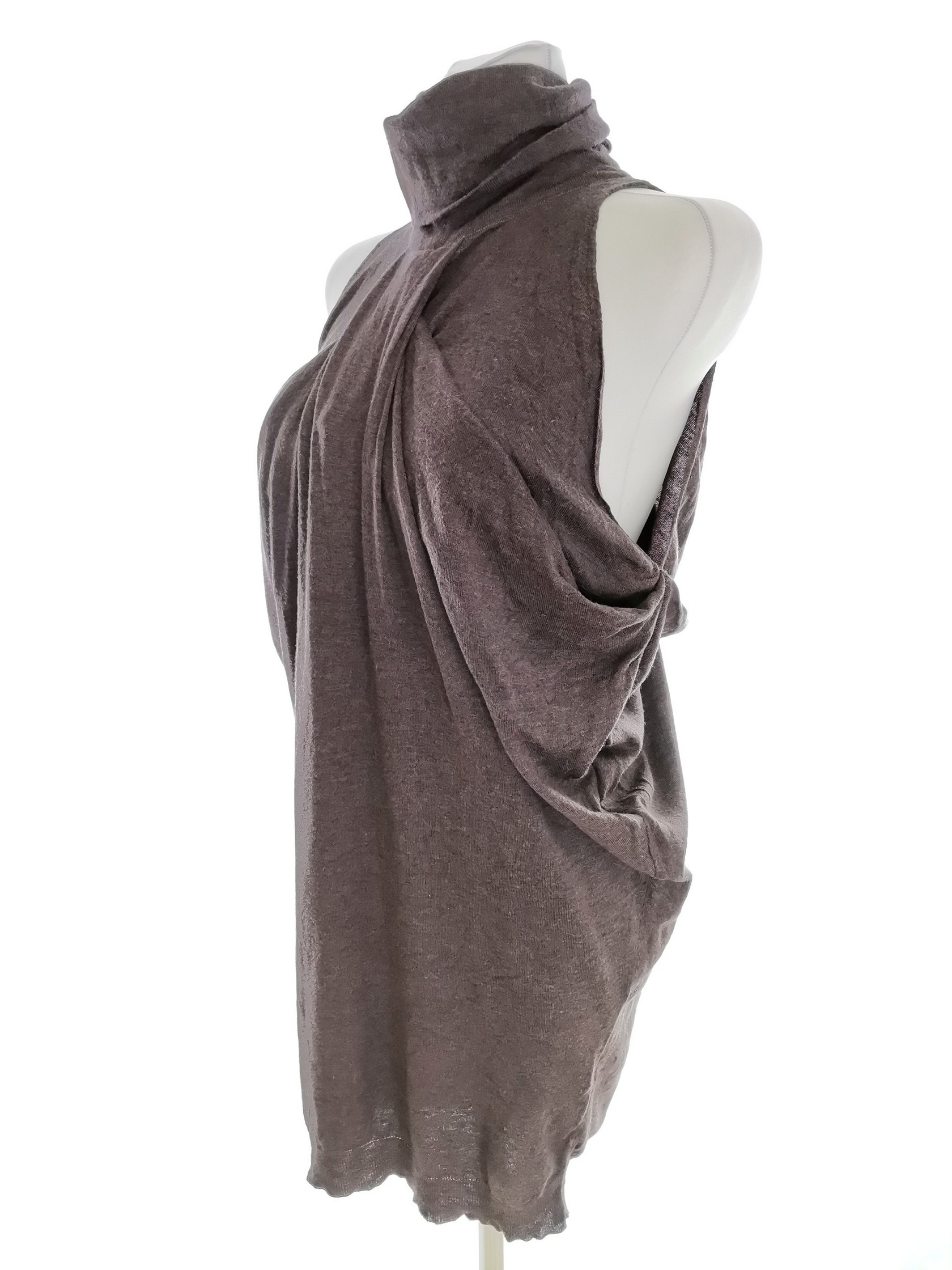 Patrizia pepe Size 1 (36) Lavender Knee-Length Sweater Dress Wool Sleeveless Ov - Picture 2 of 5